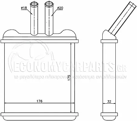 ΨΥΓΕΙΟ ΚΑΛΟΡΙΦΕΡ (ΓΙΑ ΕΚΔΟΣΕΙΣ ΜΕ Ή ΧΩΡΙΣ A/C) (ΔΙΑΣΤΑΣΕΙΣ ΚΥΨΕΛΗΣ: 175x178mm) (BR)