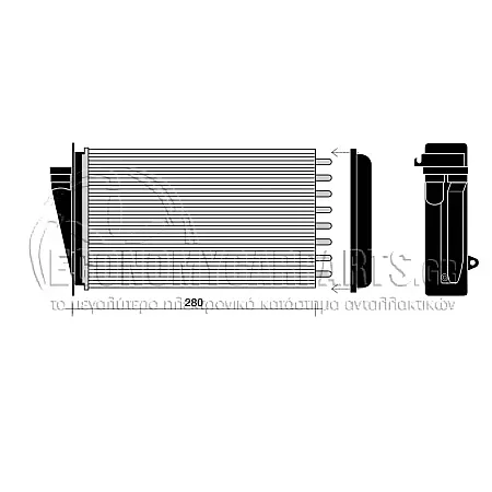 ΨΥΓΕΙΟ ΚΑΛΟΡΙΦΕΡ (ΓΙΑ ΕΚΔΟΣΕΙΣ ΜΕ Ή ΧΩΡΙΣ A/C) (ΔΙΑΣΤΑΣΕΙΣ ΚΥΨΕΛΗΣ: 260x158mm) (ΜΕ ΙΣΙΑ ΚΥΨΕΛΗ)