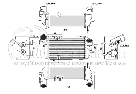 ΨΥΓΕΙΟ INTERCOOLER 1.6 T-GDI ΒΕΝΖΙΝΗ (290x178x90)
