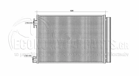 ΨΥΓΕΙΟ A/C (ΓΙΑ ΟΛΕΣ ΤΙΣ ΕΚΔΟΣΕΙΣ ΒΕΝΖΙΝΗ - ΠΕΤΡΕΛΑΙΟ) (ΔΙΑΣΤΑΣΕΙΣ ΚΥΨΕΛΗΣ: 510x395x12mm) (NISSENS)