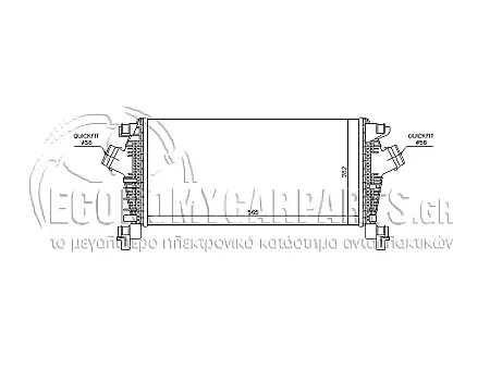 ΨΥΓΕΙΟ INTERCOOLER (ΓΙΑ ΕΚΔΟΣΕΙΣ 1.4-1.6T BENΖΙΝΗ - 1.3-1.7 CDTI ΠΕΤΡΕΛΑΙΟ) (ΔΙΑΣΤΑΣΕΙΣ ΚΥΨΕΛΗΣ: 56x28cm)