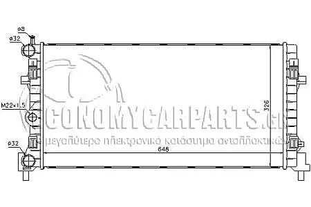 ΨΥΓΕΙΟ ΝΕΡΟΥ (ΓΙΑ ΕΚΔΟΣΕΙΣ 1.2-1.6 12/16V ΒΕΝΖΙΝΗ - 1.2-1.6 TDi ΠΕΤΡΕΛΑΙΟ) (ΔΙΑΣΤΑΣΕΙΣ ΚΥΨΕΛΗΣ: 65x34cm) (MAHLE BEHR)