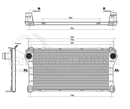 ΨΥΓΕΙΟ INTERCOOLER (ΓΙΑ ΕΚΔΟΣΕΙΣ: 2.0-2.2 D4D ΠΕΤΡΕΛΑΙΟ) (ΔΙΑΣΤΑΣΕΙΣ ΚΥΨΕΛΗΣ: 690x367x26mm) (ΣΥΝΔΕΣΗ ΠΑΡΟΧΩΝ: ΣΦΥΚΤΗΡΑΣ/ΚΟΥΜΠΩΤΟ)