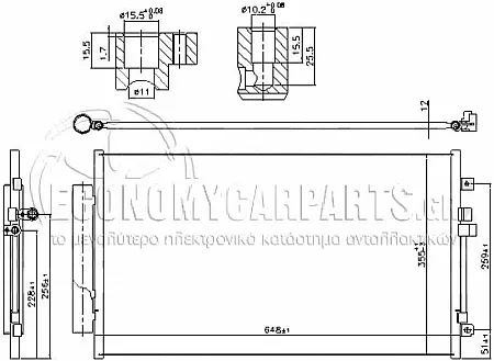 ΨΥΓΕΙΟ A/C ΓΙΑ ΟΛΕΣ ΤΙΣ ΕΚΔΟΣΕΙΣ ΠΕΤΡΕΛΑΙΟΥ (ΓΙΑ ΟΧΗΜΑΤΑ ΜΕ ΜΗΧΑΝΙΚΟ ΚΙΒΩΤΙΟ ΤΑΧΥΤΗΤΩΝ) (648x355x12)