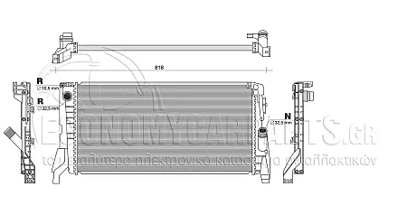 ΨΥΓΕΙΟ INTERCOOLER 1.6/2.0 (16i/20i-x/28i) ΒΕΝΖΙΝΗ (508x127x106)